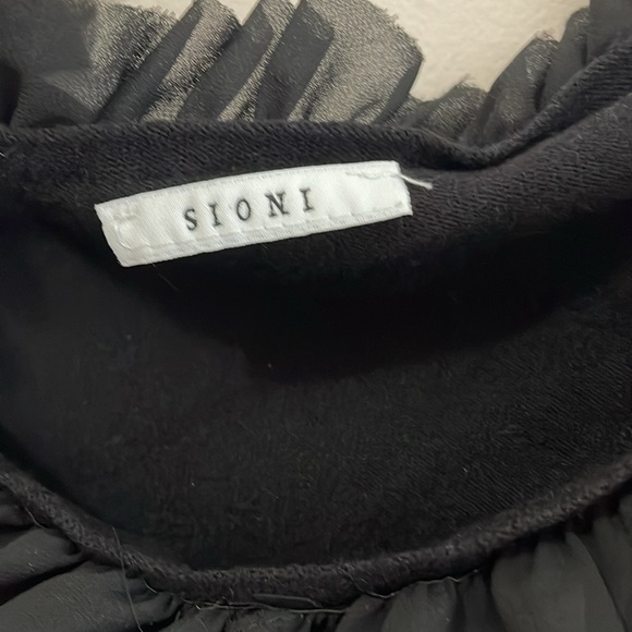 Black, short sleeve sweater with decorative sleeves - Picture 4 of 4